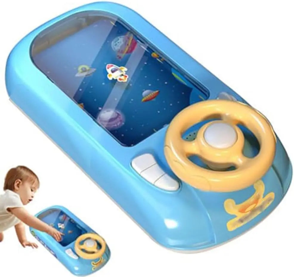 HKM-143187 Kids Educational Driving Simulator Toy with Steering Wheel for Ages 0-4