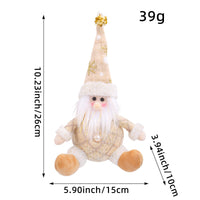 HKM-143187 Santa Claus Doll Christmas Tree Ornament - Holiday Scene with Deer and Snowman
