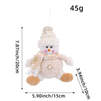 HKM-143187 Santa Claus Doll Christmas Tree Ornament - Holiday Scene with Deer and Snowman