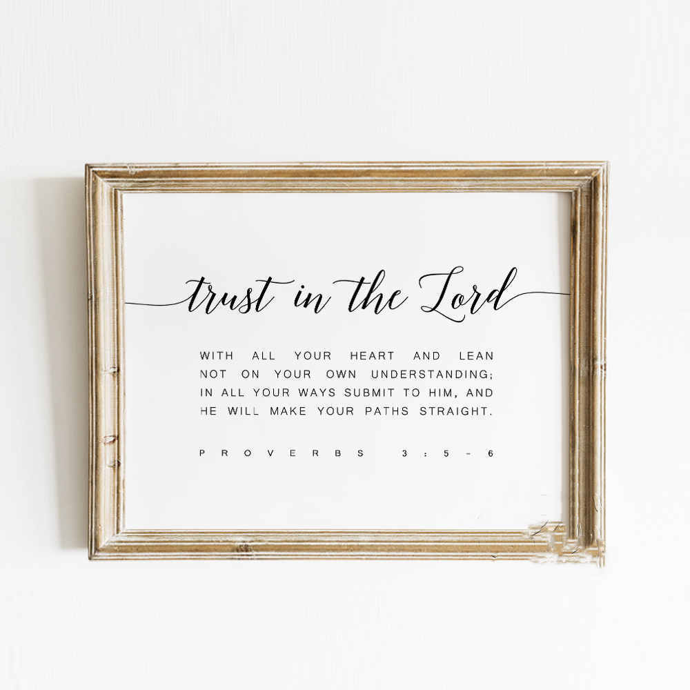 HKM-143379 Blessing Bible Wall Art Canvas Print with Pine Wood Frame