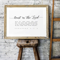 HKM-143379 Blessing Bible Wall Art Canvas Print with Pine Wood Frame