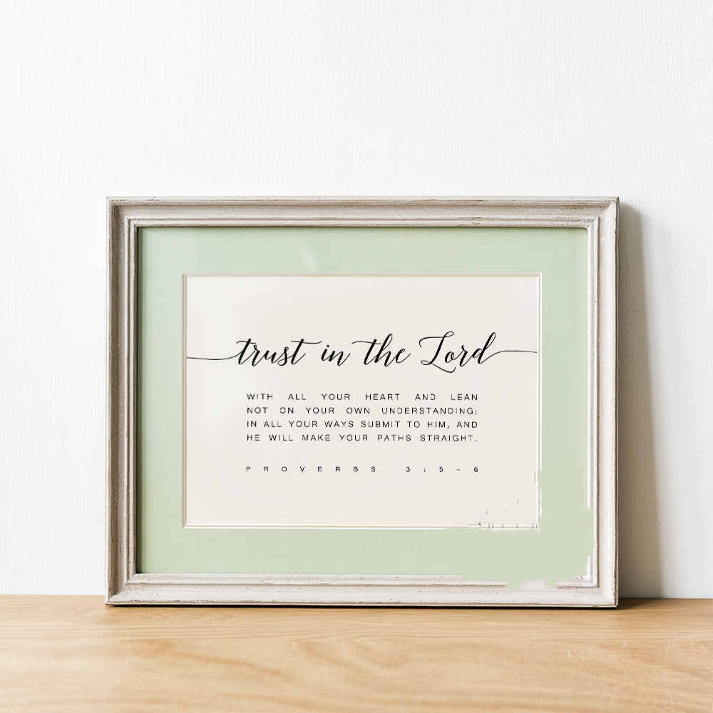 HKM-143379 Blessing Bible Wall Art Canvas Print with Pine Wood Frame