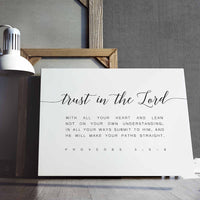 HKM-143379 Blessing Bible Wall Art Canvas Print with Pine Wood Frame