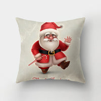 HKM-143443 Christmas-Themed Digital Print Square Pillow Cover, 45x45cm, Chemical Fiber Material