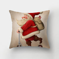 HKM-143443 Christmas-Themed Digital Print Square Pillow Cover, 45x45cm, Chemical Fiber Material