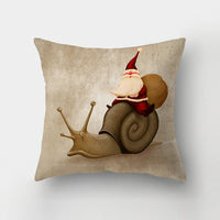 HKM-143443 Christmas-Themed Digital Print Square Pillow Cover, 45x45cm, Chemical Fiber Material
