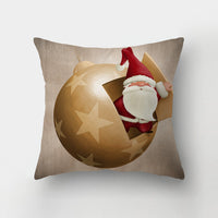 HKM-143443 Christmas-Themed Digital Print Square Pillow Cover, 45x45cm, Chemical Fiber Material