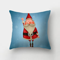 HKM-143443 Christmas-Themed Digital Print Square Pillow Cover, 45x45cm, Chemical Fiber Material