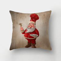 HKM-143443 Christmas-Themed Digital Print Square Pillow Cover, 45x45cm, Chemical Fiber Material