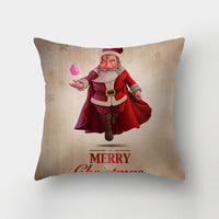HKM-143443 Christmas-Themed Digital Print Square Pillow Cover, 45x45cm, Chemical Fiber Material
