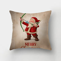 HKM-143443 Christmas-Themed Digital Print Square Pillow Cover, 45x45cm, Chemical Fiber Material