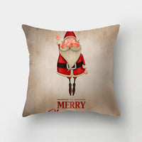 HKM-143443 Christmas-Themed Digital Print Square Pillow Cover, 45x45cm, Chemical Fiber Material