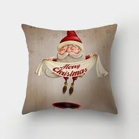 HKM-143443 Christmas-Themed Digital Print Square Pillow Cover, 45x45cm, Chemical Fiber Material