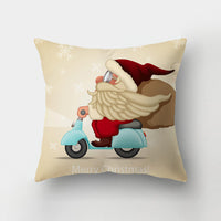 HKM-143443 Christmas-Themed Digital Print Square Pillow Cover, 45x45cm, Chemical Fiber Material