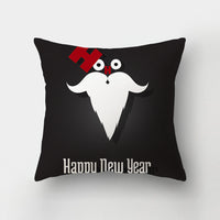 HKM-143443 Christmas-Themed Digital Print Square Pillow Cover, 45x45cm, Chemical Fiber Material