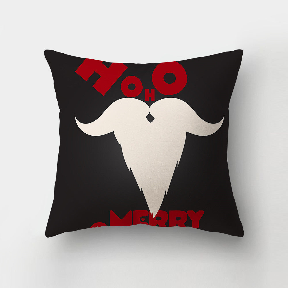 HKM-143443 Christmas-Themed Digital Print Square Pillow Cover, 45x45cm, Chemical Fiber Material