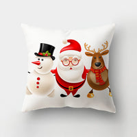 HKM-143443 Christmas-Themed Digital Print Square Pillow Cover, 45x45cm, Chemical Fiber Material