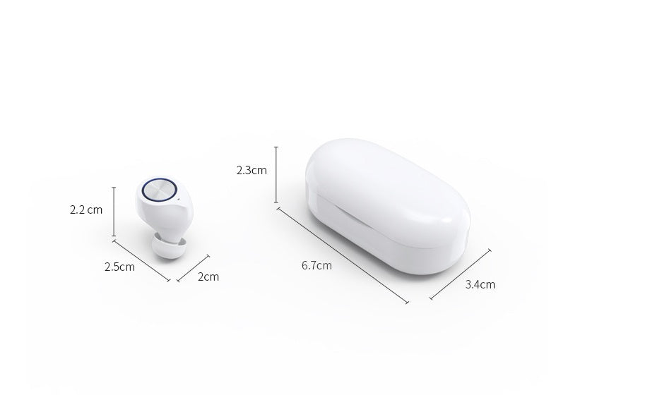 HKM-143443 Wireless In-Ear Bluetooth Earphones with Stereo Sound and 15m Transmission Range