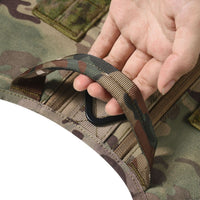 HKM-143571 Adjustable Tactical Dog Vest for Medium to Large Dogs with Quick Release Chest Strap and Complete Set (Collar & Leash)