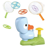 HKM-143635 Flying Saucer Launcher Capture Game for Kids - Outdoor Plastic Toy Set