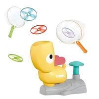 HKM-143635 Flying Saucer Launcher Capture Game for Kids - Outdoor Plastic Toy Set