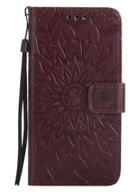 HKM-143635 Sun Embossed Leather Phone Case - Durable PU TPU Material, Shockproof & Scratch-Resistant Protection, Multiple Color Options