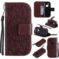 HKM-143635 Sun Embossed Leather Phone Case - Durable PU TPU Material, Shockproof & Scratch-Resistant Protection, Multiple Color Options