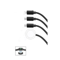 HKM-143763 4-in-1 Charging Cable for Apple and Android Devices, Type-C, Micro USB, iWatch Support