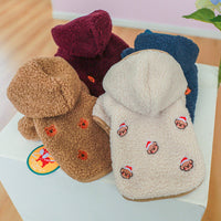 HKM-143827 Cozy Fleece Winter Coat for Dogs and Cats with Adorable Lamb Hat Design