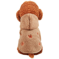 HKM-143827 Cozy Fleece Winter Coat for Dogs and Cats with Adorable Lamb Hat Design