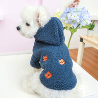 HKM-143827 Cozy Fleece Winter Coat for Dogs and Cats with Adorable Lamb Hat Design