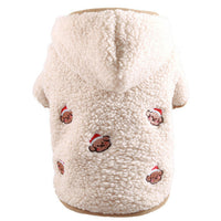 HKM-143827 Cozy Fleece Winter Coat for Dogs and Cats with Adorable Lamb Hat Design