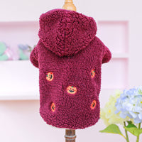 HKM-143827 Cozy Fleece Winter Coat for Dogs and Cats with Adorable Lamb Hat Design