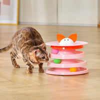 HKM-143827 Rotating Four-layer Cat Plate, Interactive Educational Toy Multicolor To Relieve Boredom