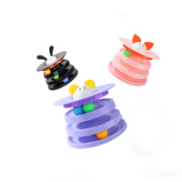 HKM-143827 Rotating Four-layer Cat Plate, Interactive Educational Toy Multicolor To Relieve Boredom