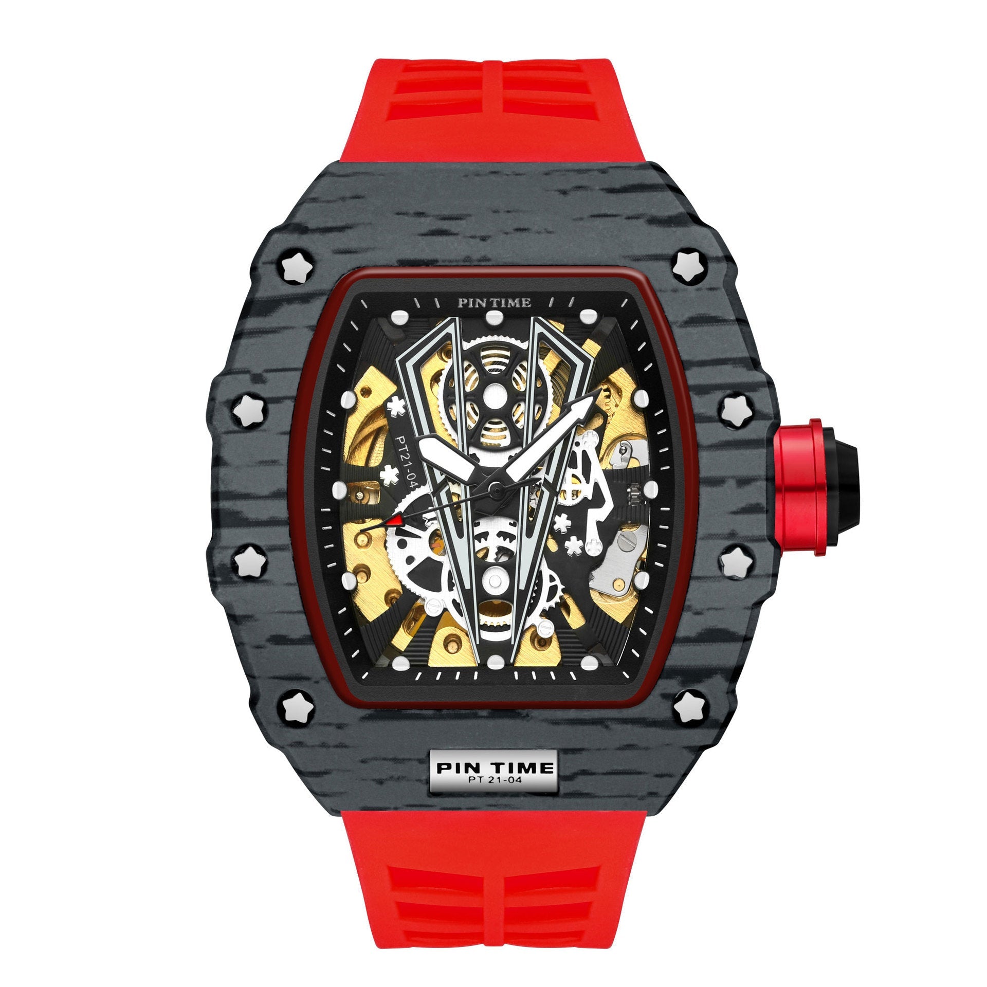 HKM-143891 Casual Mechanical Men's Watch with Calendar and Waterproof Design