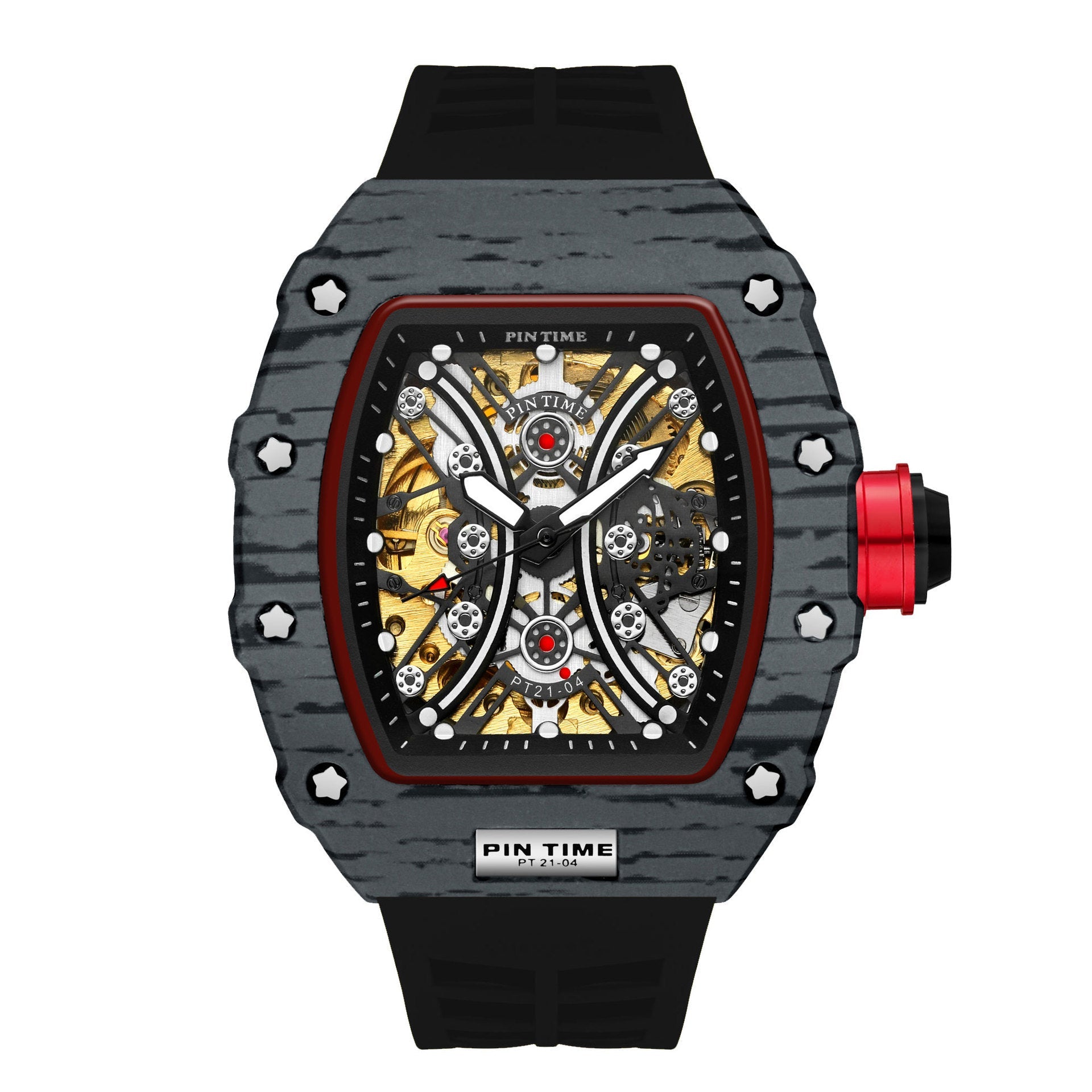 HKM-143891 Casual Mechanical Men's Watch with Calendar and Waterproof Design