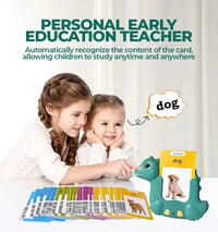 HKM-143955 Educational Dinosaur Card Learning Machine for Early Childhood Development - German and English Speaking Puzzle Toy
