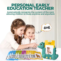 HKM-143955 Educational Dinosaur Card Learning Machine for Early Childhood Development - German and English Speaking Puzzle Toy