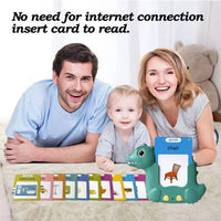 HKM-143955 Educational Dinosaur Card Learning Machine for Early Childhood Development - German and English Speaking Puzzle Toy