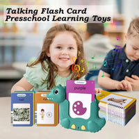 HKM-143955 Educational Dinosaur Card Learning Machine for Early Childhood Development - German and English Speaking Puzzle Toy