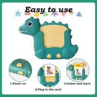 HKM-143955 Educational Dinosaur Card Learning Machine for Early Childhood Development - German and English Speaking Puzzle Toy