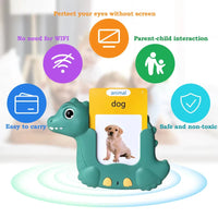 HKM-143955 Educational Dinosaur Card Learning Machine for Early Childhood Development - German and English Speaking Puzzle Toy