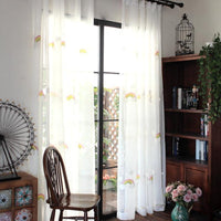 HKM-144083 Rainbow Gauze Curtains with Pastoral Embroidery for Children's Rooms and Balconies
