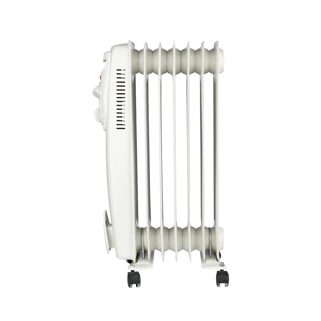 KTX-144147 Efficient 1500W Oil-Filled Radiator Heater with Adjustable Thermostat and Mobile Design