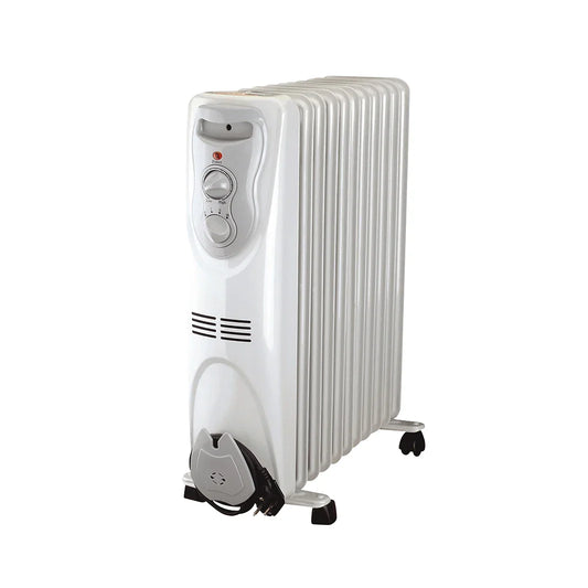 KTX-144147 Efficient 1500W Oil-Filled Radiator Heater with Adjustable Thermostat and Mobile Design