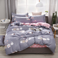 HKM-144211 Aloe Cotton 4-Piece Cartoon Print Bedding Set in Polyester Fiber