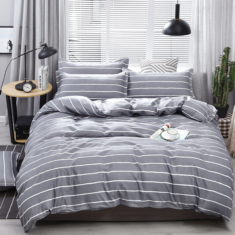 HKM-144211 Aloe Cotton 4-Piece Cartoon Print Bedding Set in Polyester Fiber