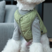 HKM-144211 Double Breasted Quilted Cotton Pet Vest in Multiple Colors