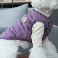 HKM-144211 Double Breasted Quilted Cotton Pet Vest in Multiple Colors